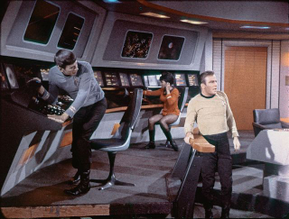 Illustration for article titled Rare Star Trek photos show green Orion slavegirls like you've never seen them